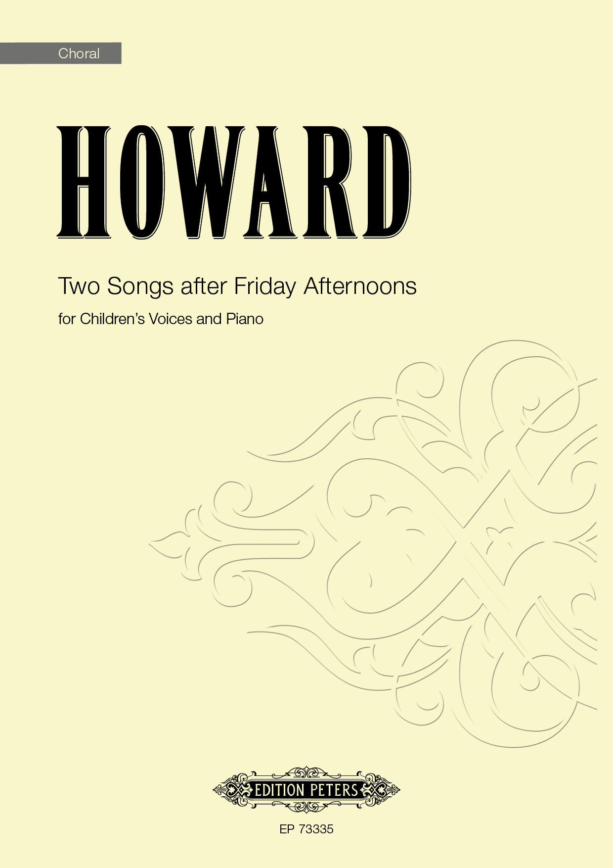 Howard Two Songs After Friday Afternoons Vsc Sheet Music Songbook
