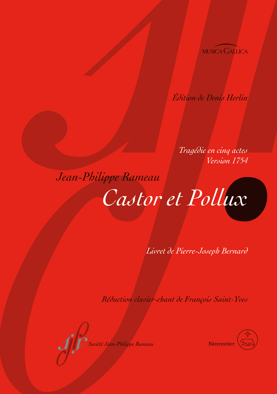 Rameau Castor Et Pollux Rct 32 B 1754 Vocal Score Sheet Music Songbook