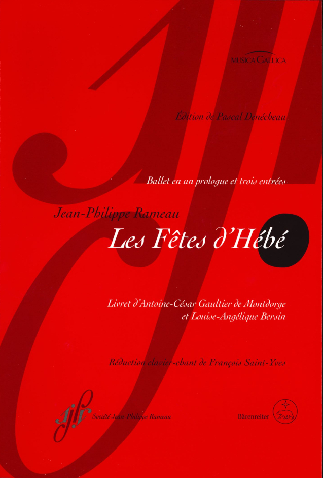 Rameau Les Fetes Dhebe Rct 41 Vocal Score Sheet Music Songbook