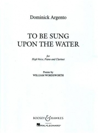 Argento To Be Sung Upon The Water Sheet Music Songbook