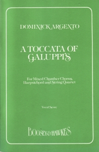 Argento Toccata Of Galuppis Vocal Score Sheet Music Songbook
