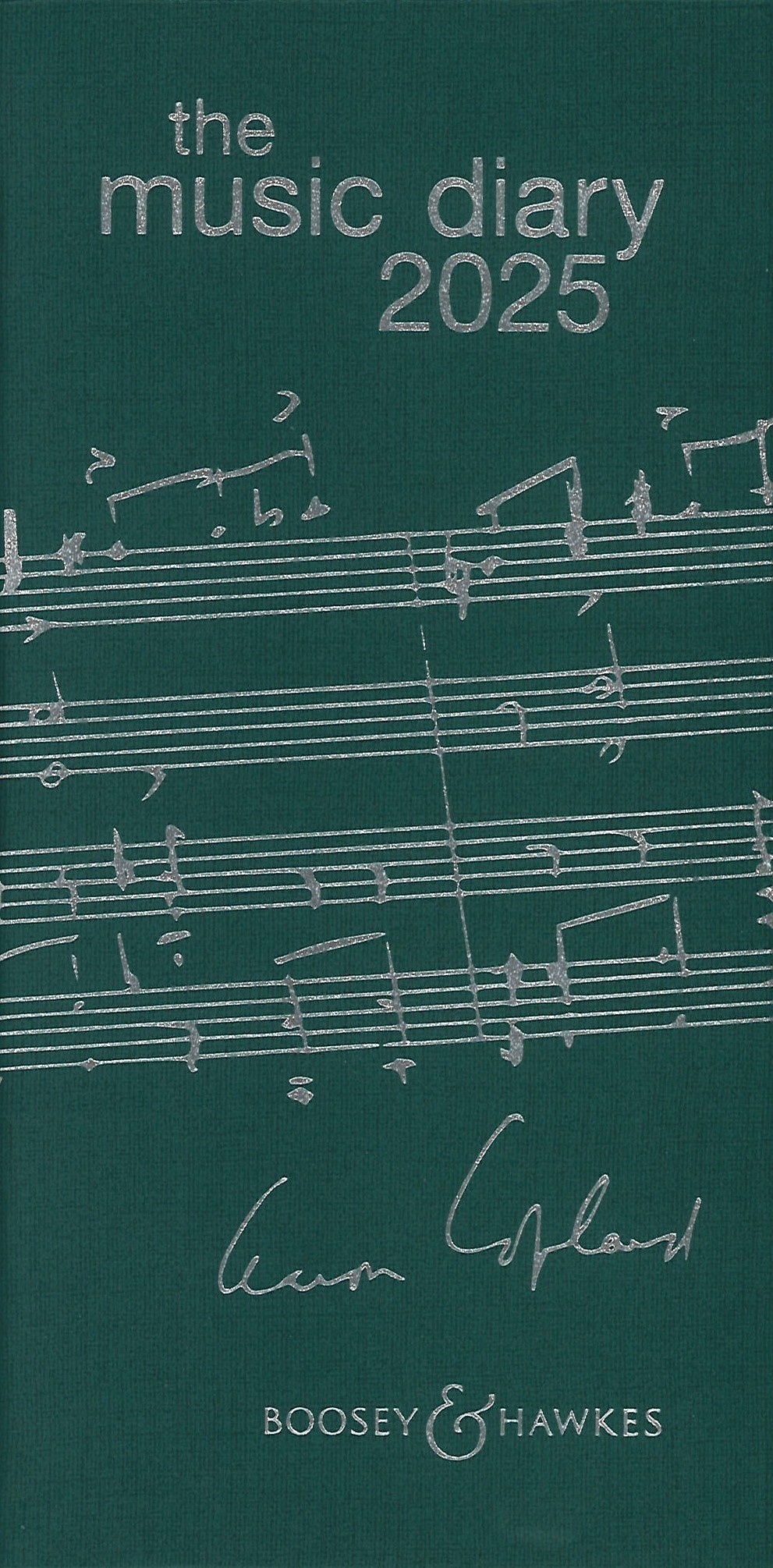 Boosey & Hawkes The Music Diary 2025 Green Sheet Music Songbook