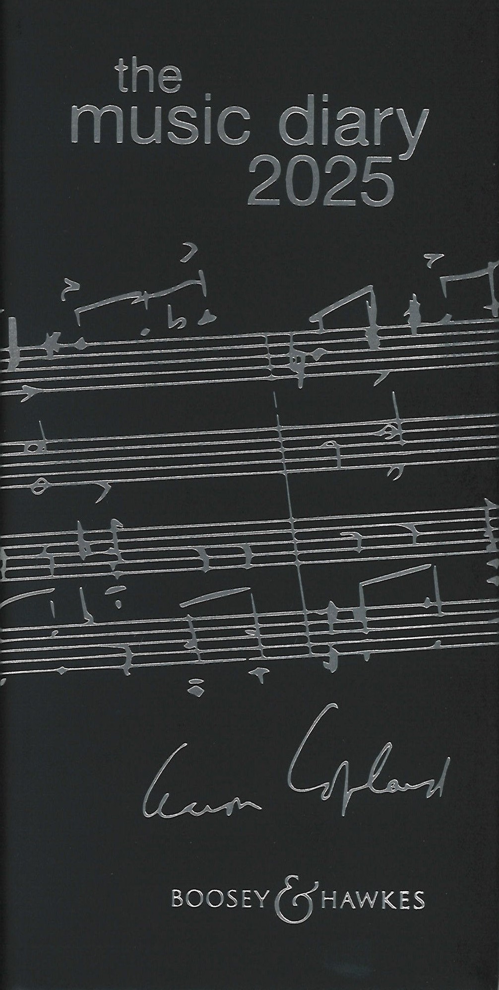 Boosey & Hawkes The Music Diary 2025 Black Sheet Music Songbook