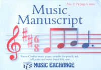 Music Manuscript No 2 (24 Page 6 Stave) Sheet Music Songbook