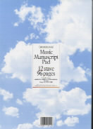 Woodstock 12 Stave 96 Page Pad  Sheet Music Songbook