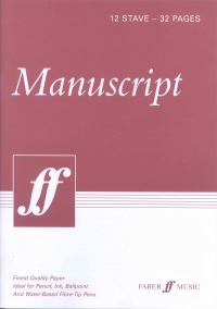 Manuscript White Paper 12 Stave 32 Page Sheet Music Songbook