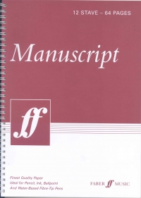 Manuscript White Paper 12 Stave 64 Page Spiral Sheet Music Songbook