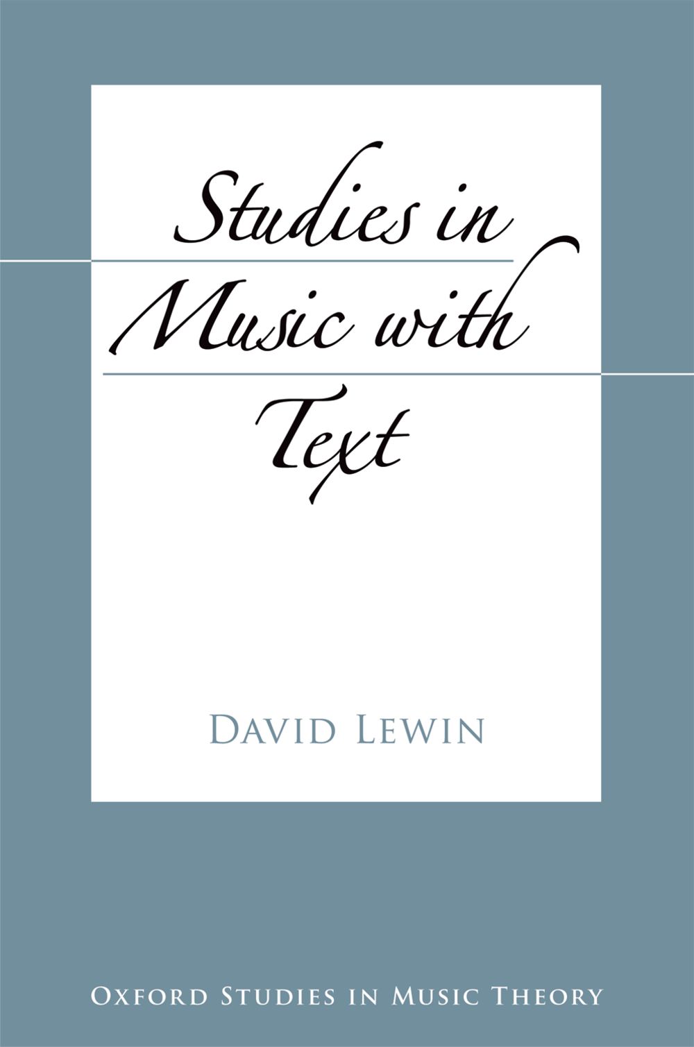 Lewin Studies In Music With Text Paperback Sheet Music Songbook