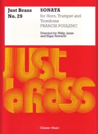 Poulenc Sonata (horn,trumpet & Trombone) Jb 29 Sheet Music Songbook