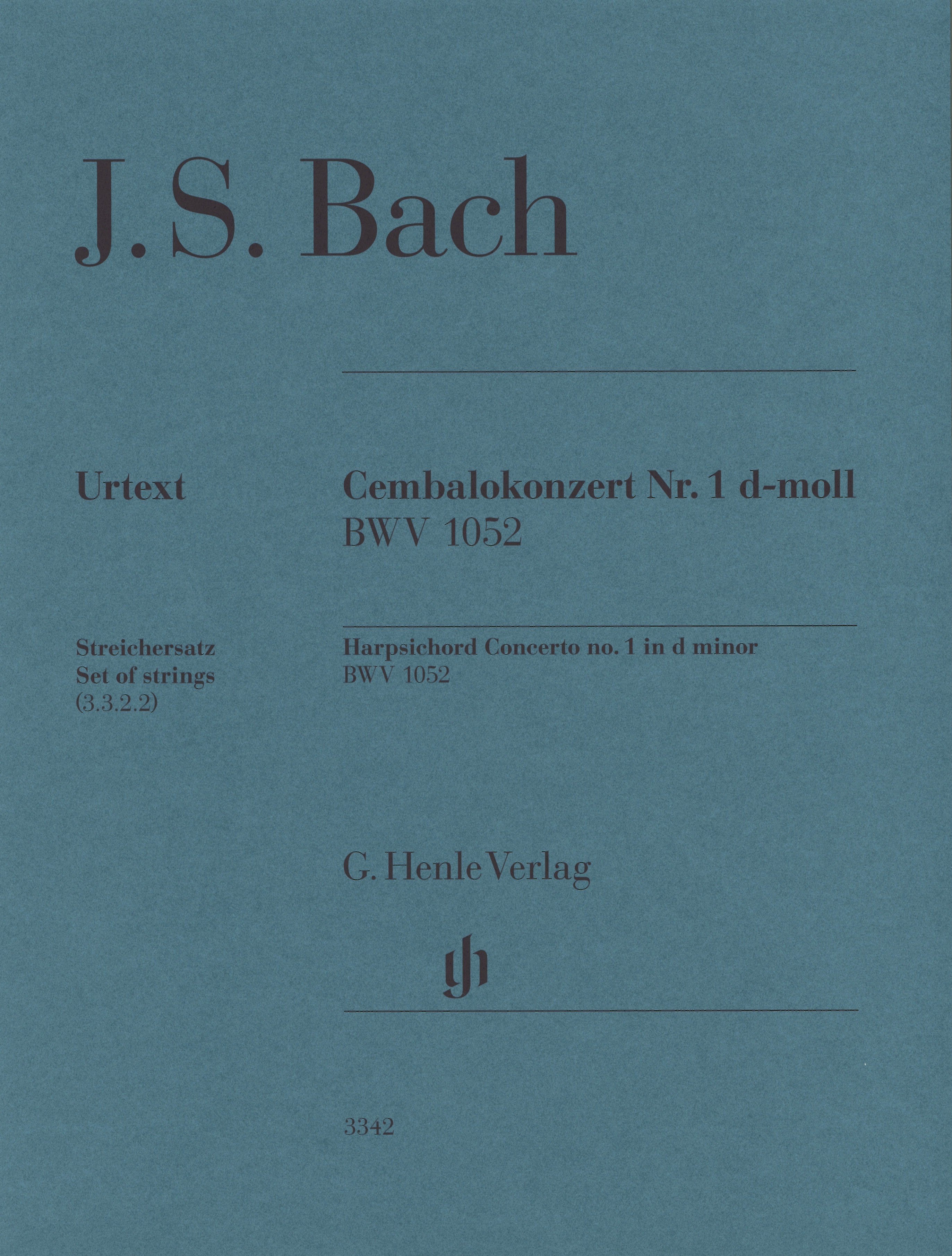 Bach Harpsichord Concerto No 1 Bwv1052 Strings Sheet Music Songbook