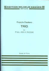 Poulenc Trio For Oboe/bassoon/piano Sheet Music Songbook