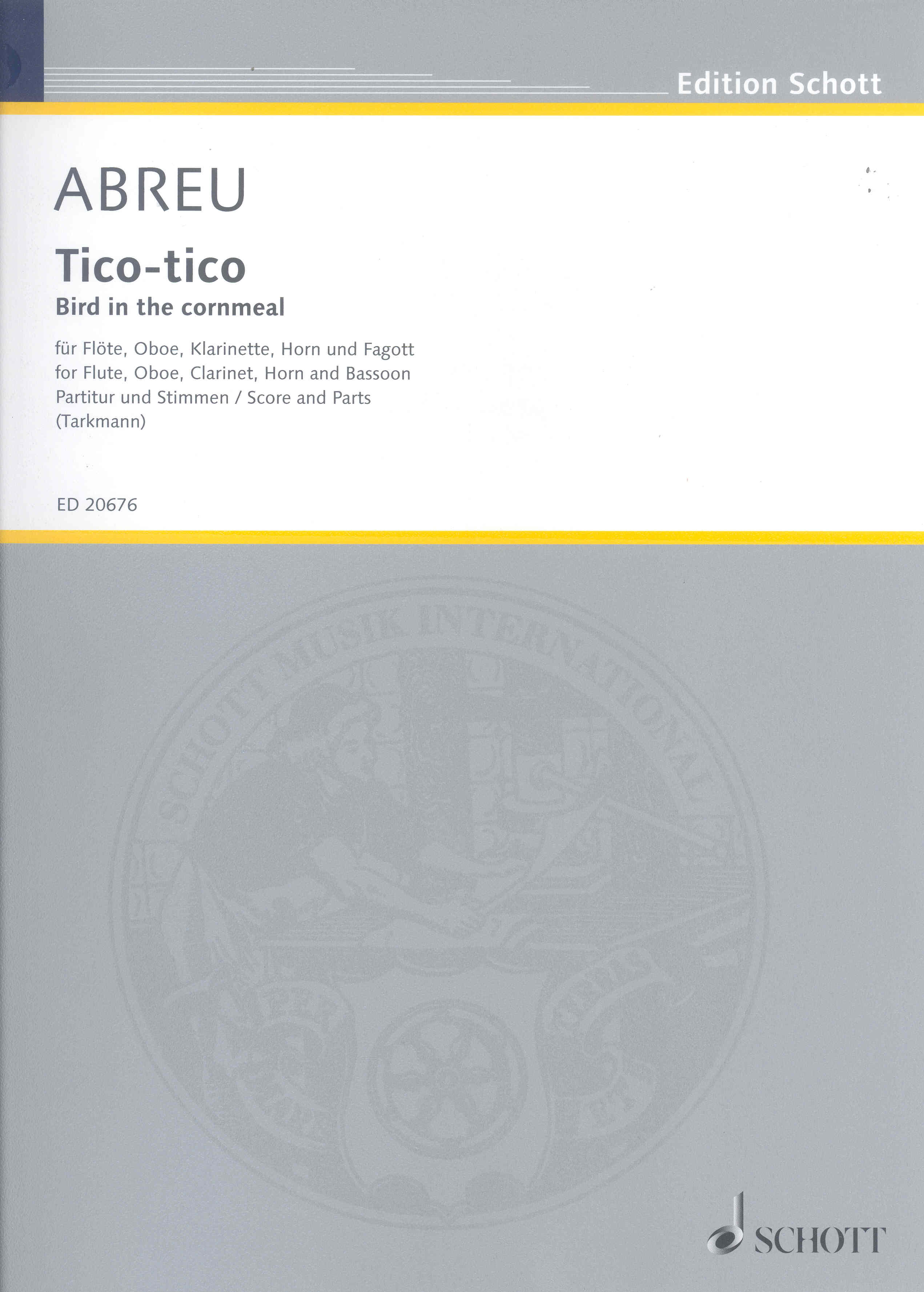 Abreu Tico-tico Wind Quintet Score & Parts Sheet Music Songbook