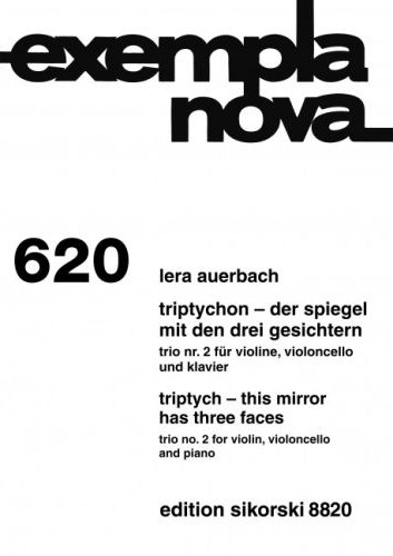 Auerbach Triptych Trio No2 Vln, Cello & Pft Parts Sheet Music Songbook