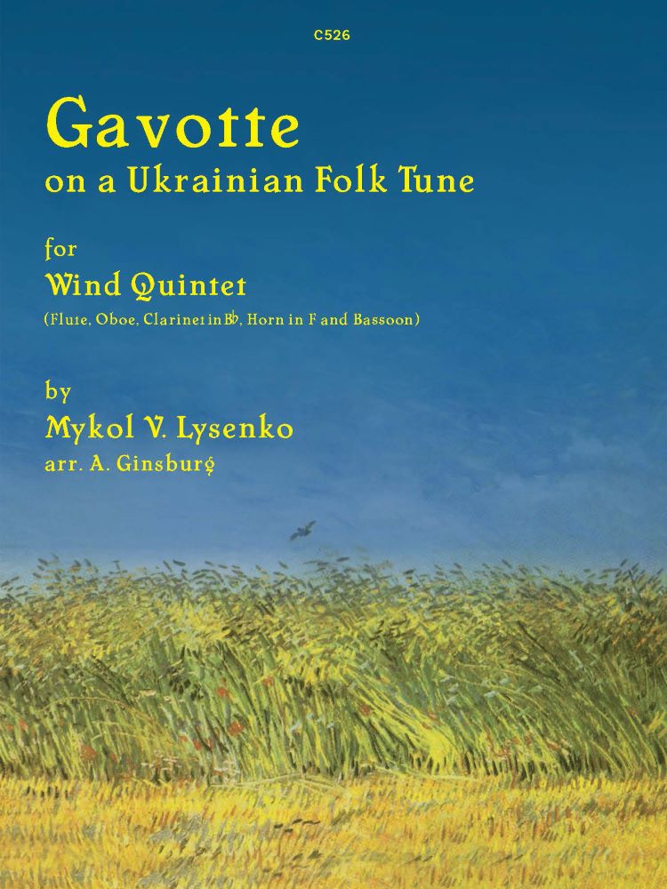 Lysenko Gavotte On A Ukrainian Folk Tune Quintet Sheet Music Songbook