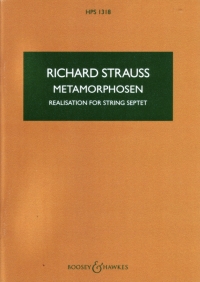 Strauss R Metamorphosen String Septet Pocket Score Sheet Music Songbook