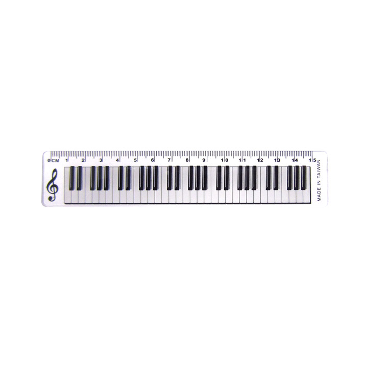 Ruler 15cm Keyboard Design Clear Sheet Music Songbook