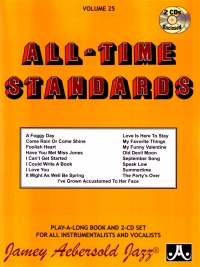 Aebersold 025 All Time Standards Book/cd Sheet Music Songbook