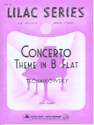 Lilac 008 Tchaikovsky Concerto Theme Sheet Music Songbook