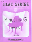 Lilac 026 Beethoven Minuet In G Sheet Music Songbook