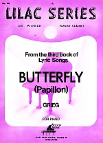 Lilac 088 Grieg Butterfly (papillon) Sheet Music Songbook