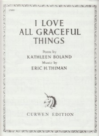 I Love All Graceful Things Thiman Ab Major Sheet Music Songbook