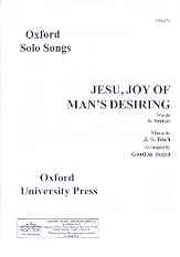 Jesu Joy Of Mans Desiring Bach/jacob Solo Song Sheet Music Songbook