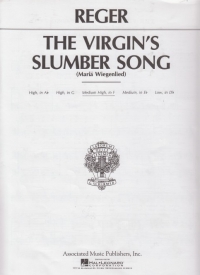 Virgins Slumber Song Reger Key F Medium High Sheet Music Songbook