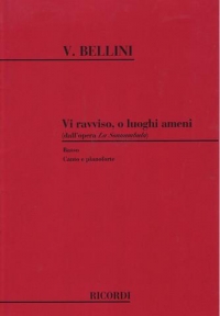 Vi Ravviso O Luoghi Ameni Bellini Bass Voice Sheet Music Songbook
