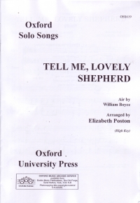 Tell Me Lovely Shepherd Solo Song High Voice Sheet Music Songbook