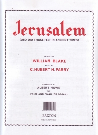 Jerusalem Parry Medium Voice & Organ Sheet Music Songbook