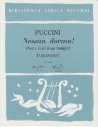 Nessun Dorma (none Shall Sleep) Puccini Tenor Keyg Sheet Music Songbook
