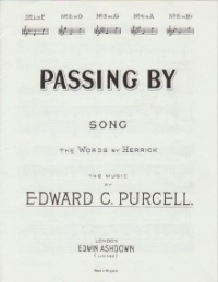 Passing By Edward Purcell Key F Major Sheet Music Songbook
