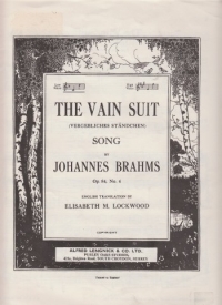 Vain Suit Brahms Low Voice Sheet Music Songbook