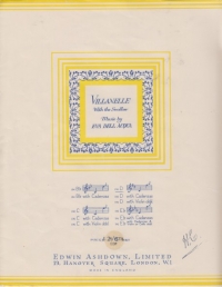 Villanelle Dell Acqua Key D (without Cadenzas) Sheet Music Songbook