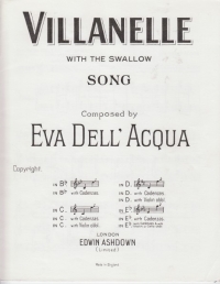 Villanelle Dell Acqua Key Eb (without Cadenzas) Sheet Music Songbook